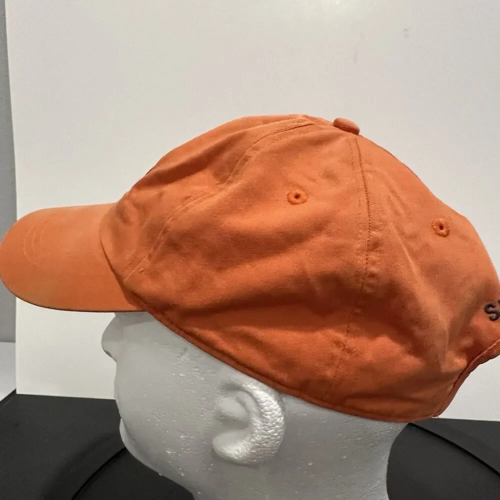 The North Face Norm Cap Orange Embroidered Logo Adjustable Baseball Dad Hat